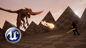 Knight vs Dragon (UE4 Proto Boss Fight)