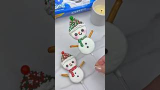 Christmas Treats #christmas #holidayseason #christmascookies #cookies #chocolate #snowman #xmas