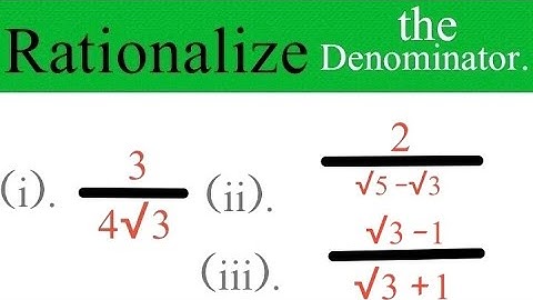 How to rationalize denominator? | exercise 4.4 math 9th class q 1 all parts.