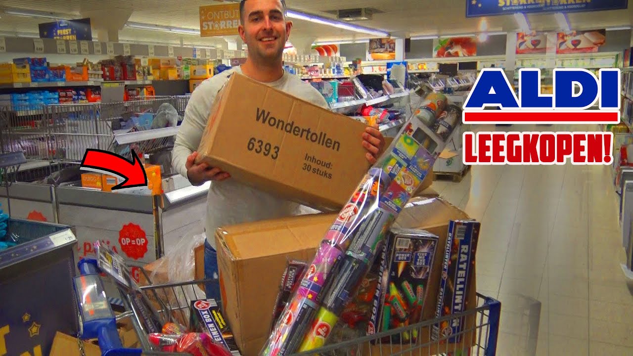 ALDI VUURWERK INSLAAN EN AFSTEKEN!
