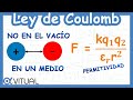 Ley de Coulomb 👉 Como CALCULAR la magnitud de la FUERZA electrostática entre DOS CARGAS EN UN MEDIO
