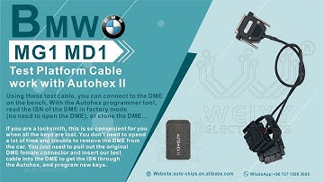BMW MG1 MD1 DME ISN Reading on Bench with Autohex II in Factory Mode without Opening DME