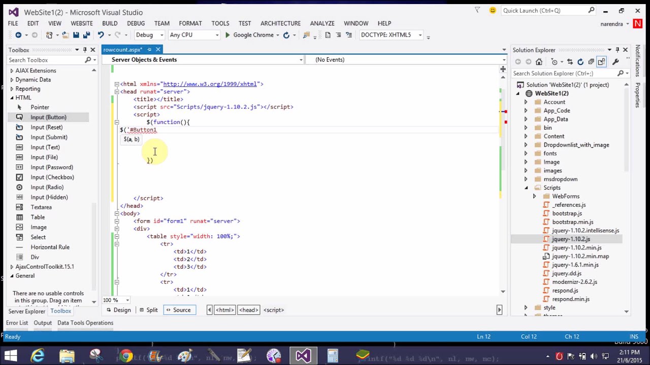 How To Count Number Of Rows In A Table Using Jquery