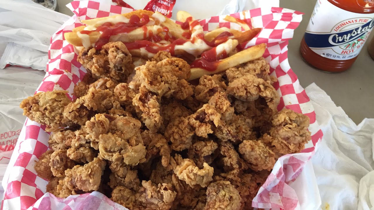 I’m outside eating chicken gizzards and fries YouTube