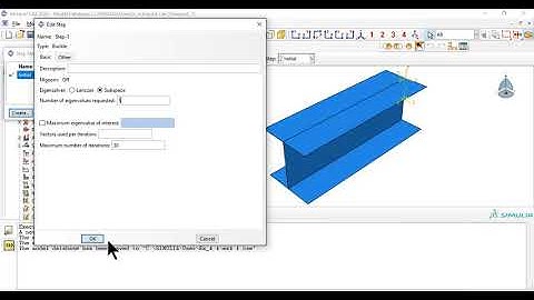 Example 4.4 Practical eigenvalue extraction in a WF, H, or double-T column using Abaqus