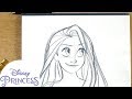 How to Draw Rapunzel from Tangled | Disney Princess