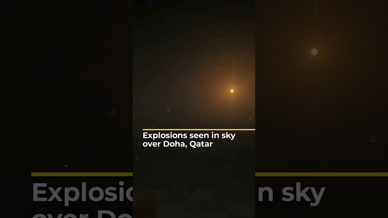 Explosions seen in sky over Doha, Qatar | AJ #shorts