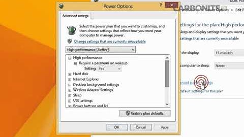 Sleep Settings for Windows 8.1