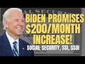 Joe Biden: $200 Per Month INCREASE For Social Security NOW! Social Security, SSI, SSDI Increase