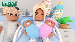 Bestfriend GAVE BIRTH To TWINS On Berry Avenue!Roblox Voiced Family Roleplay