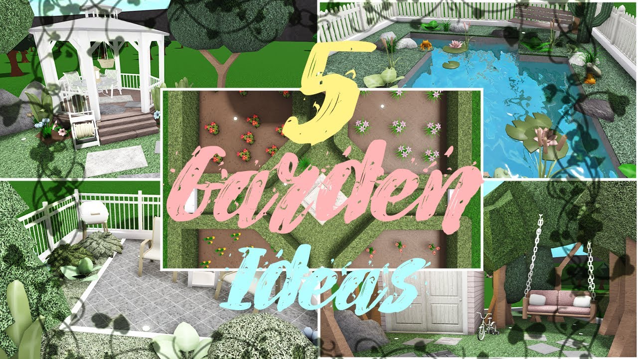 Bloxburg 5 Garden Ideas YouTube