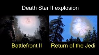 Death Star II & Super Star Destroyer fall in Episode VI and Battlefront II
