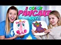 3 COLOR PANCAKE ART CHALLENGE WITH SQUISHIES || Taylor and Vanessa