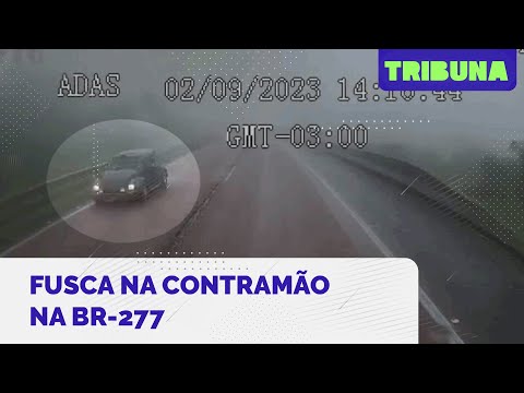 Fusca azul na contramão pode ter contribuído para mega acidente na BR-277