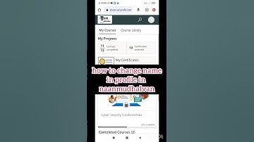 How to change name in certificate in naanmudhalvan
