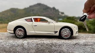 Unboxing of Scale 1:24 Model Bentley Continental GT - White | Miniature Model | Diecast Collection |
