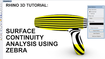NURBS Tutorial: Surface Continuity analysis using Zebra