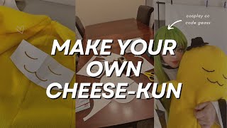 CHEESE-KUN, CODE GEASS | how to pattern & sew the cc pizza hut mascot cheese-kun plush, tutorial