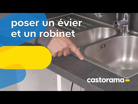 Poser un évier de cuisine et sa robinetterie (Castorama)