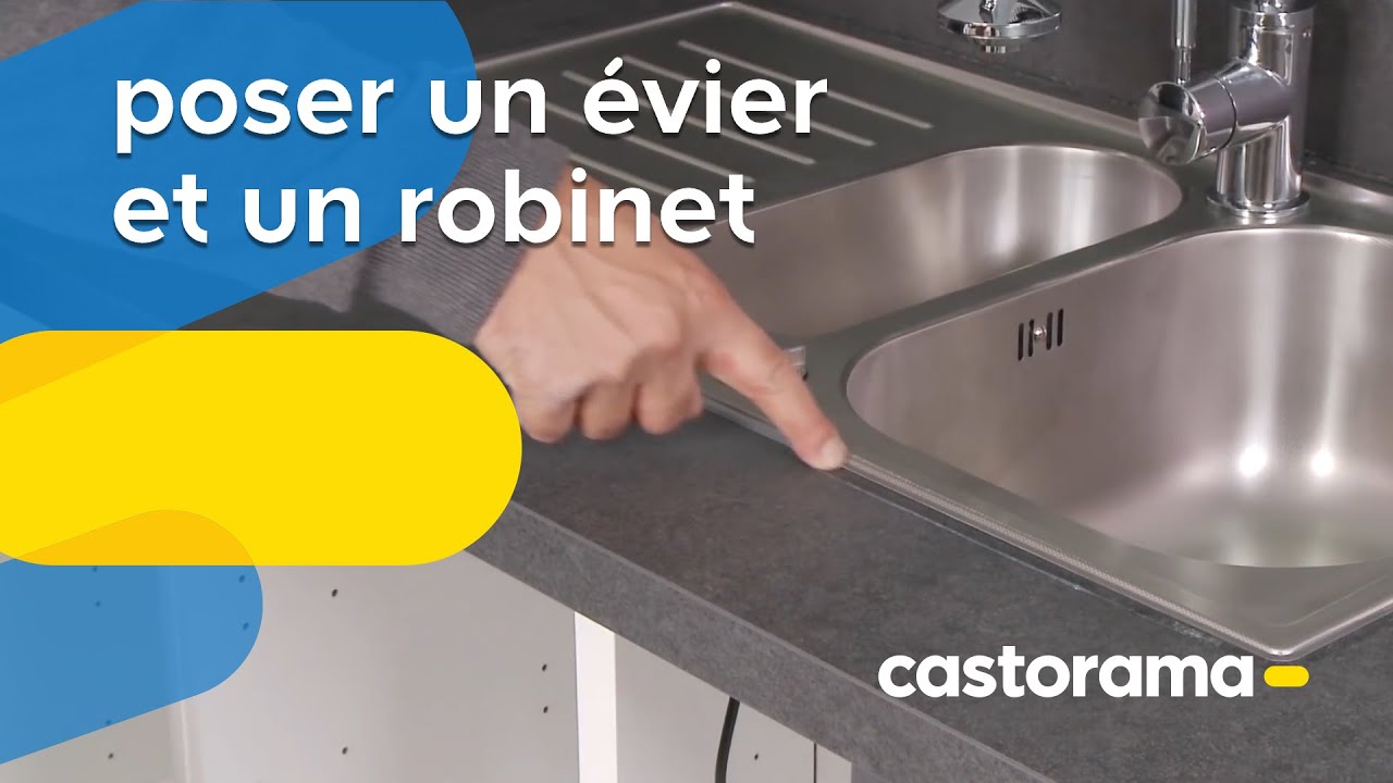 Evier à poser 1 bac avec égouttoir, Inox, KAMA Gris