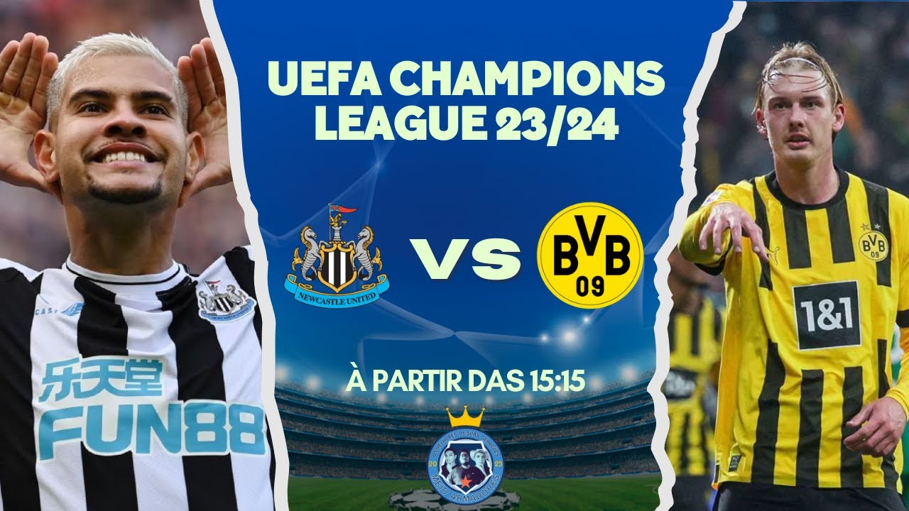 Newcastle x Borussia Dortmund: onde assistir ao jogo pela Champions League