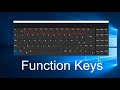 Function Key Shortcuts in Windows 10