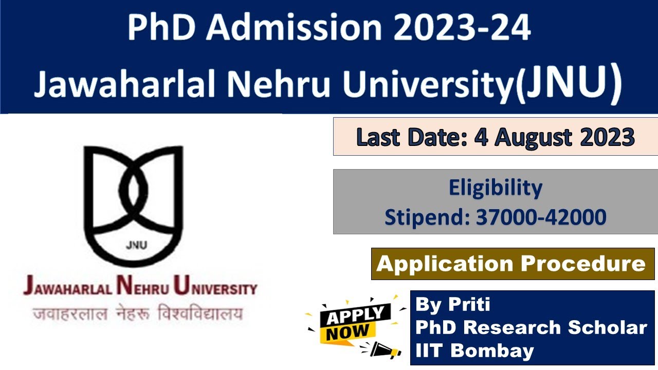 JNU PhD Admission 2023 | PhD Admission 2023 - YouTube