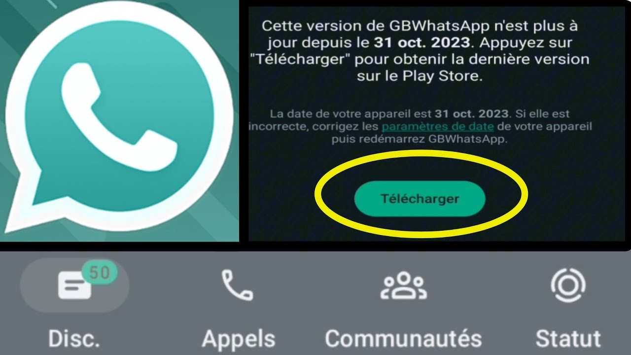 Mettre à jour whatsapp gb facilement - YouTube