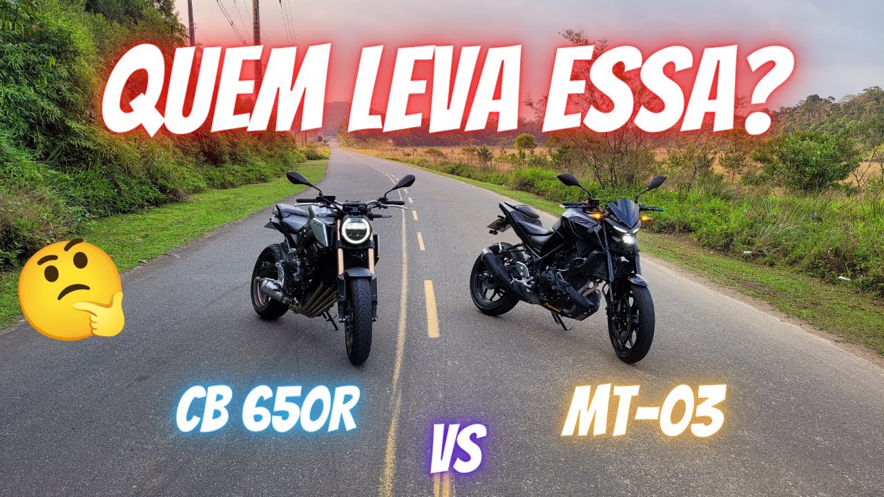 MT-03 VS CB 650R | TESTE DE ARRANCADA