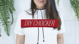 Como fazer Chocker {gargantilha de couro} | Drops das Dez por Laína Laine