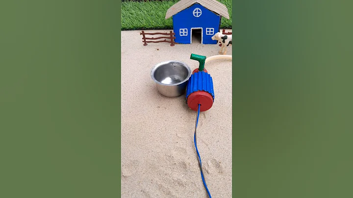 mini cow bathed with mini water pump supply motor part 40 #shorts #waterpump #minihandpump