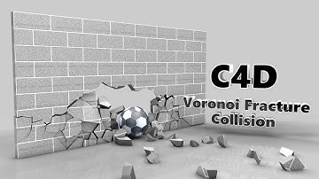 C4D Voronoi Fracture Collision Tutorial || Ball Break Wall || PFX