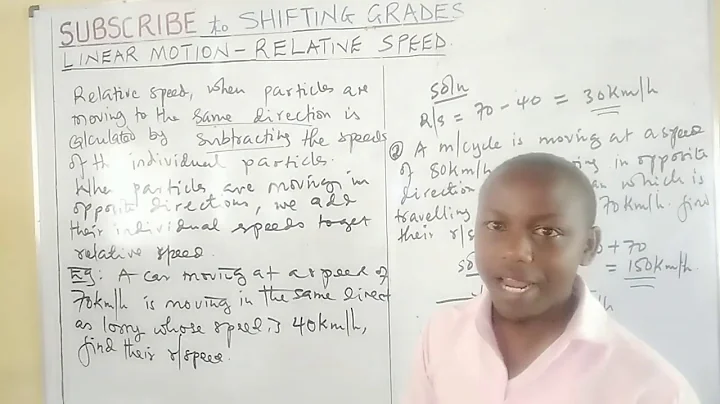 LINEAR MOTION   RELATIVE SPEED