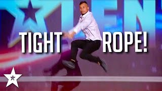 Attempts DOUBLE BACKFLIP on Tight Rope! | Got Talent Global