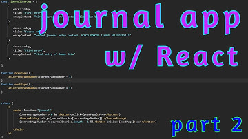 ASMR Coding  | Journal app part 2 with React + some keyboard sounds