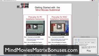 Mind Movies Matrix Bonus Review Demonstration screenshot 1