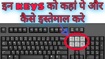 How to use Insert, Home, Page up, Page down , End ,and delete keys 🔥🔥 |  Navigation and editing keys