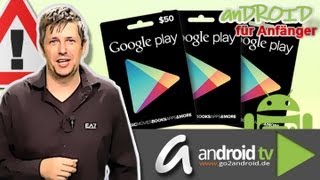 [GER] Android für Anfänger - Wie funktioniert die Google Play Card? [Folge 5]
