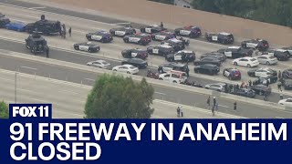 91 Freeway In Anaheim Closed