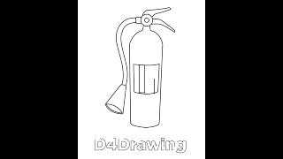 كيفية رسم رسم طفاية حريق