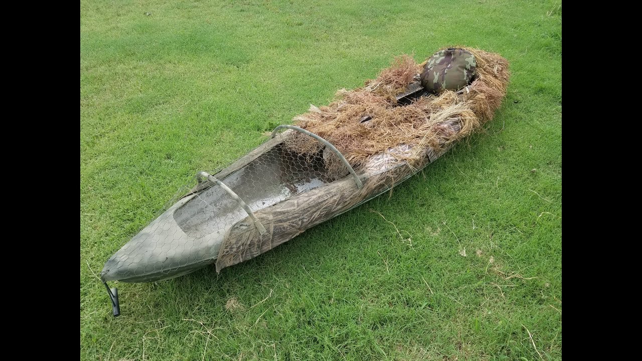 duck hunting kayak layout blind overview - youtube