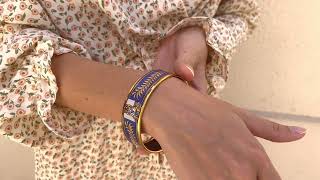 Vidéo: Bracelet Hermes imprimé en métal doré (grand modèle) 20 mm. Prix neuf 505€.