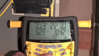 Superheat and subcool measurements on the air conditioner