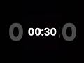 30 Second Timer with Ticking Sound ⏱️ | 30 Sec Countdown | Black Screen