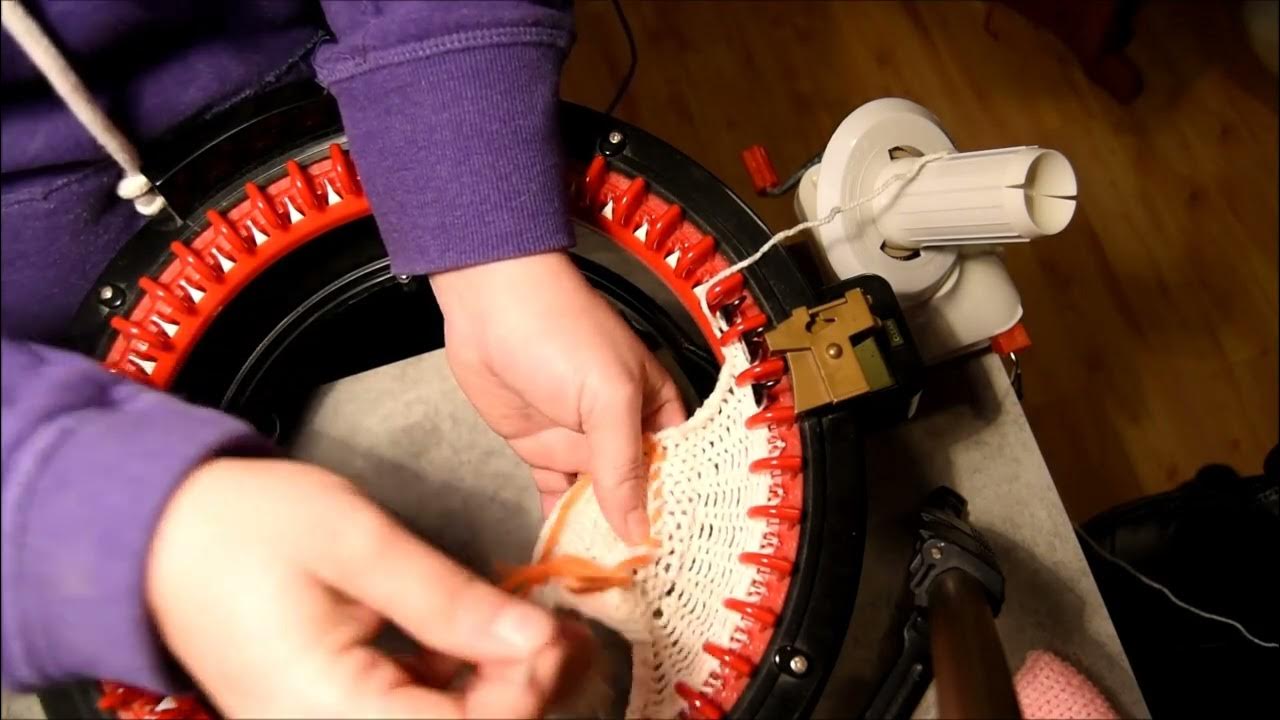 HOW TO KNIT FLAT PANEL (slow video) KNITING MACHINE YouTube