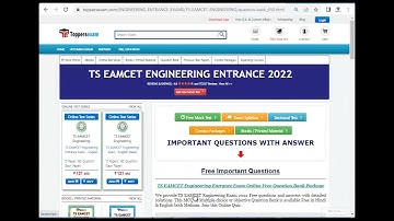 TS EAMCET ENGINEERING ENTRANCE Important Questions 2022 | Online Test Series | Syllabus & Pattern