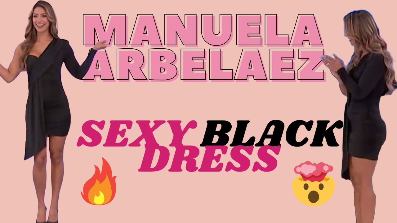 Manuela Arbelaez in a Stunning Black Contour Dress | SLO MO Booty Highlight