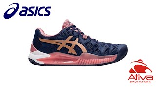 Tênis Asics Gel Resolution 8 Clay Feminino 1042A070-404