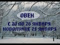 ОВЕН. ТАРО ПРОГНОЗ НА НЕДЕЛЮ С 20 ПО 26 ЯНВАРЯ 2020 г. НОВОЛУНИЕ 25.01.20. Китайский Новый год.