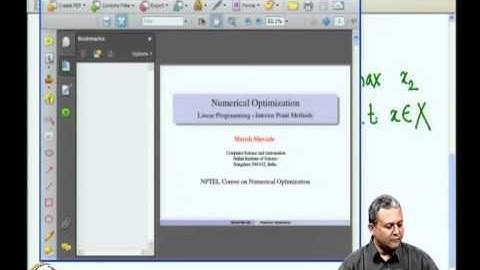 Mod-09 Lec-36 Interior Point Methods - Affine Scaling Method